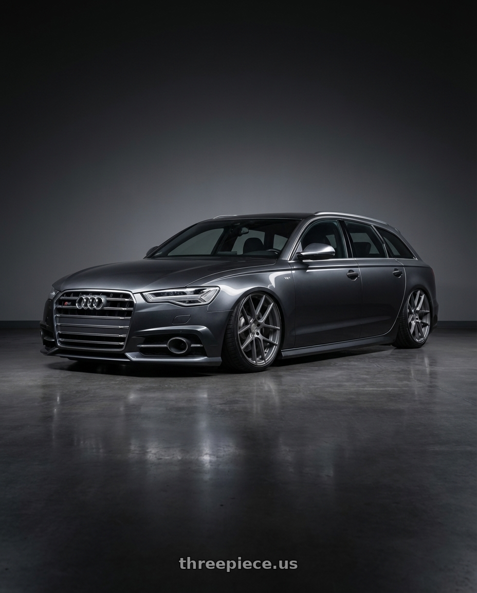2016 Audi S6 C7 with Avant Garde Wheels M510 5X112 20x10 +25 Dolphin Grey wheels