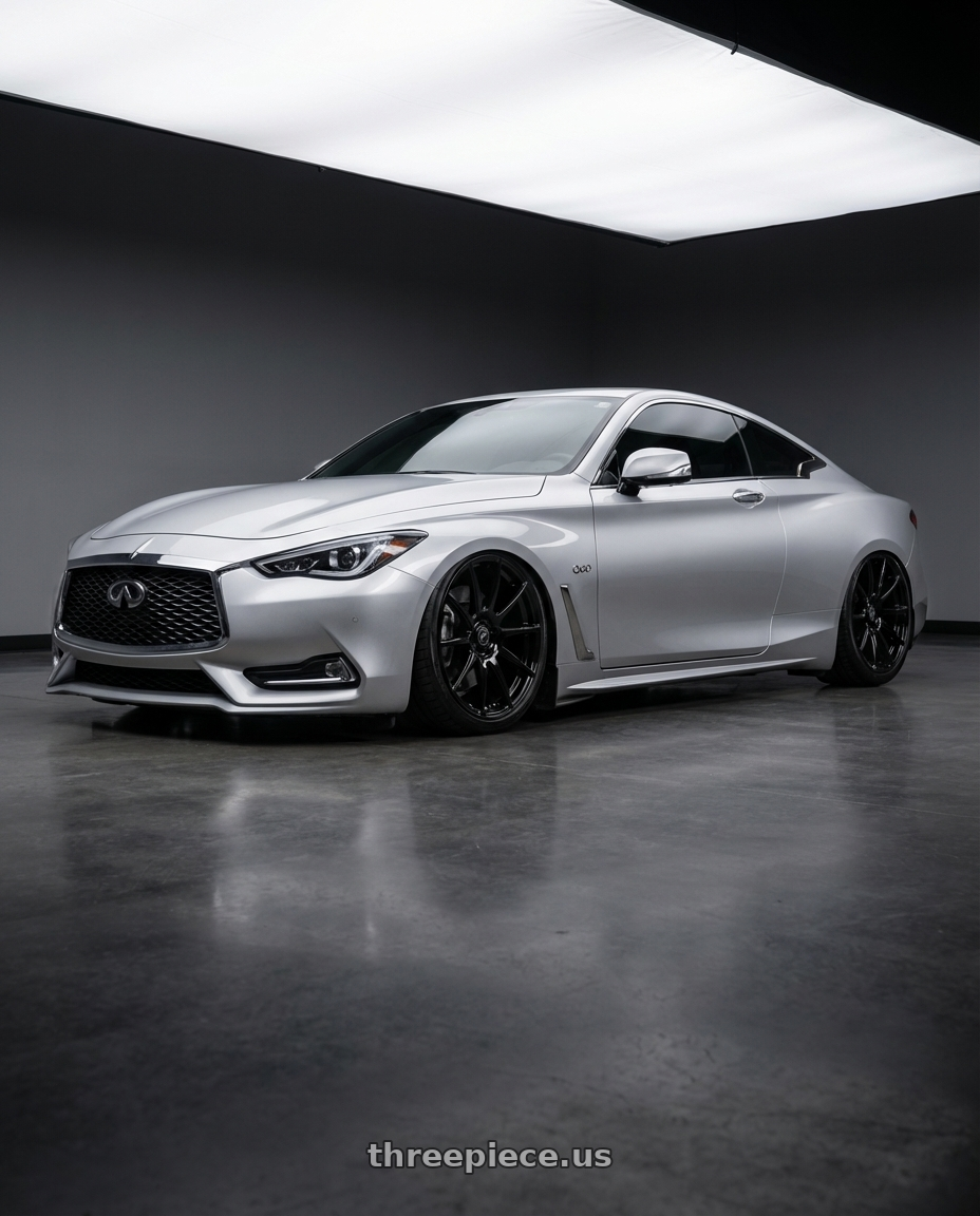 2020 Infiniti Q60 with Forgestar CF10 5x114.3 20x9.5 +29 Gloss Black wheels