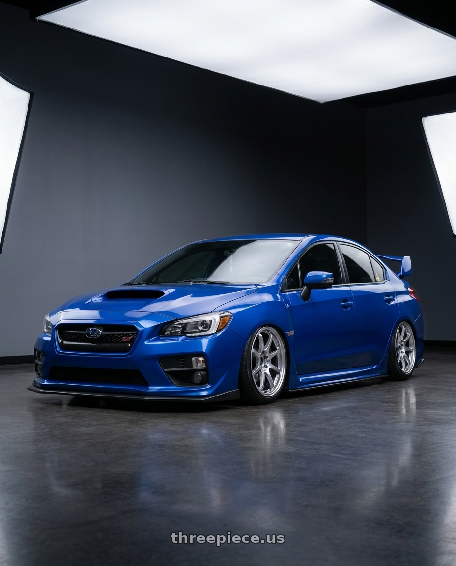 2017 Subaru wrx sti with Gram Lights 57DR 5x114.3 18x9.5+38 Grace Silver wheels