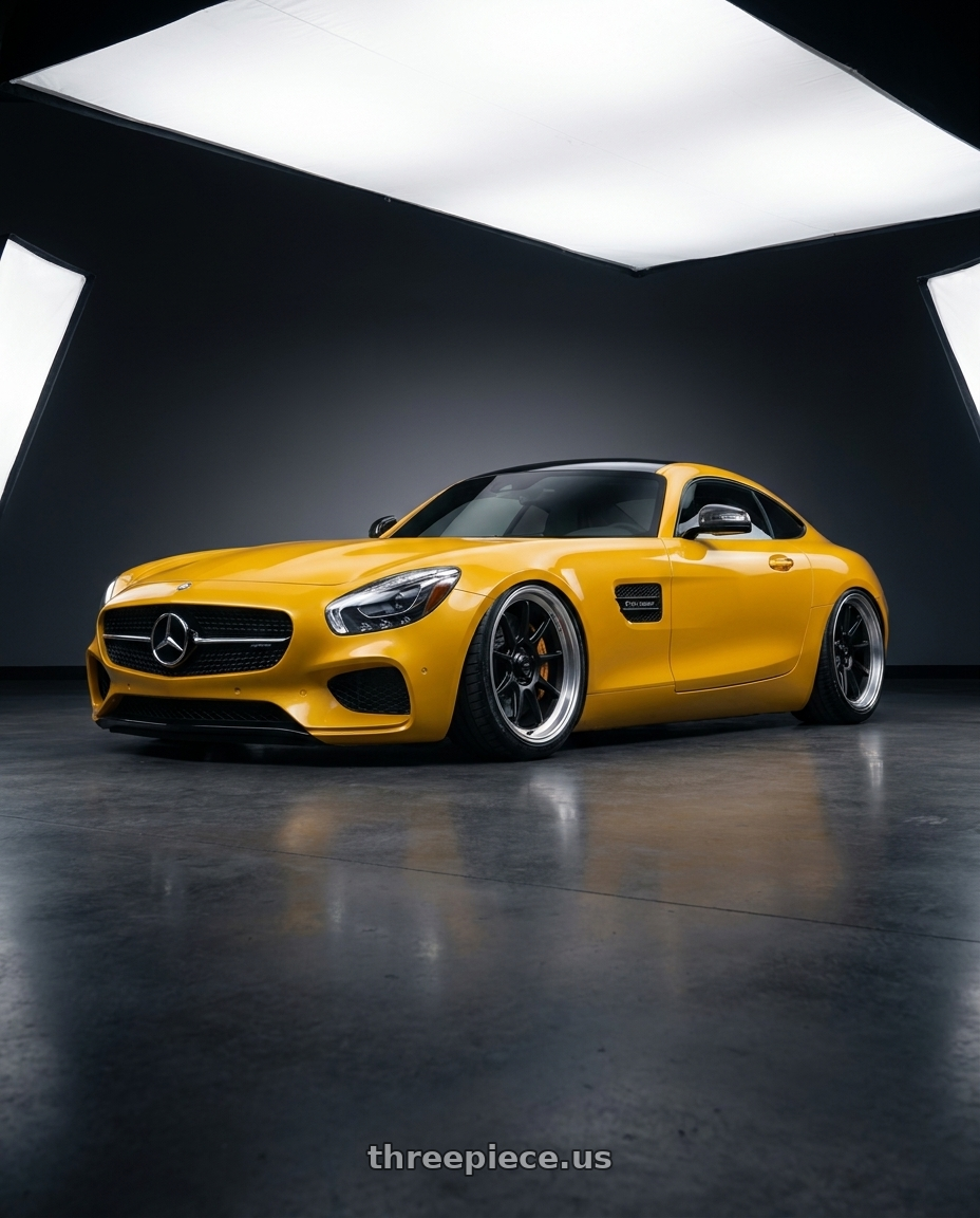 2019 Mercedes-Benz AMG GT with Konig Countergram 5x112 19x9.5+30 Matte Black / Matte Machined Lip wheels