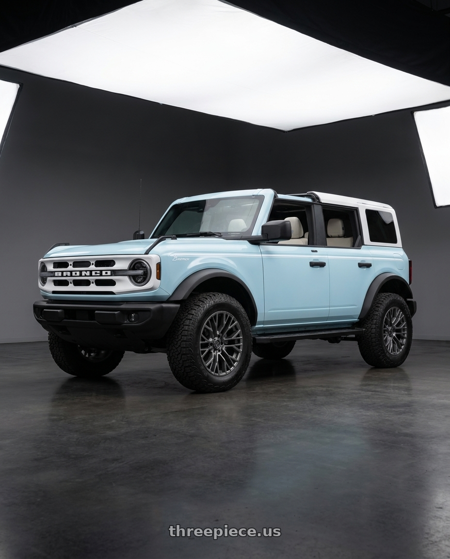 2025 Ford Bronco with Fuel 1PC D848 REBAR 6X139.7 20X9 +1 MATTE GUNMETAL wheels