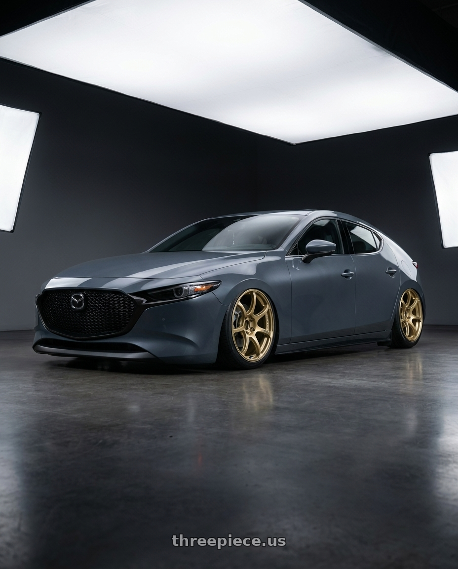 2023 Mazda Mazda3 Turbo with Advan RGIII 5x114.3 18x8.0+45 Gold wheels