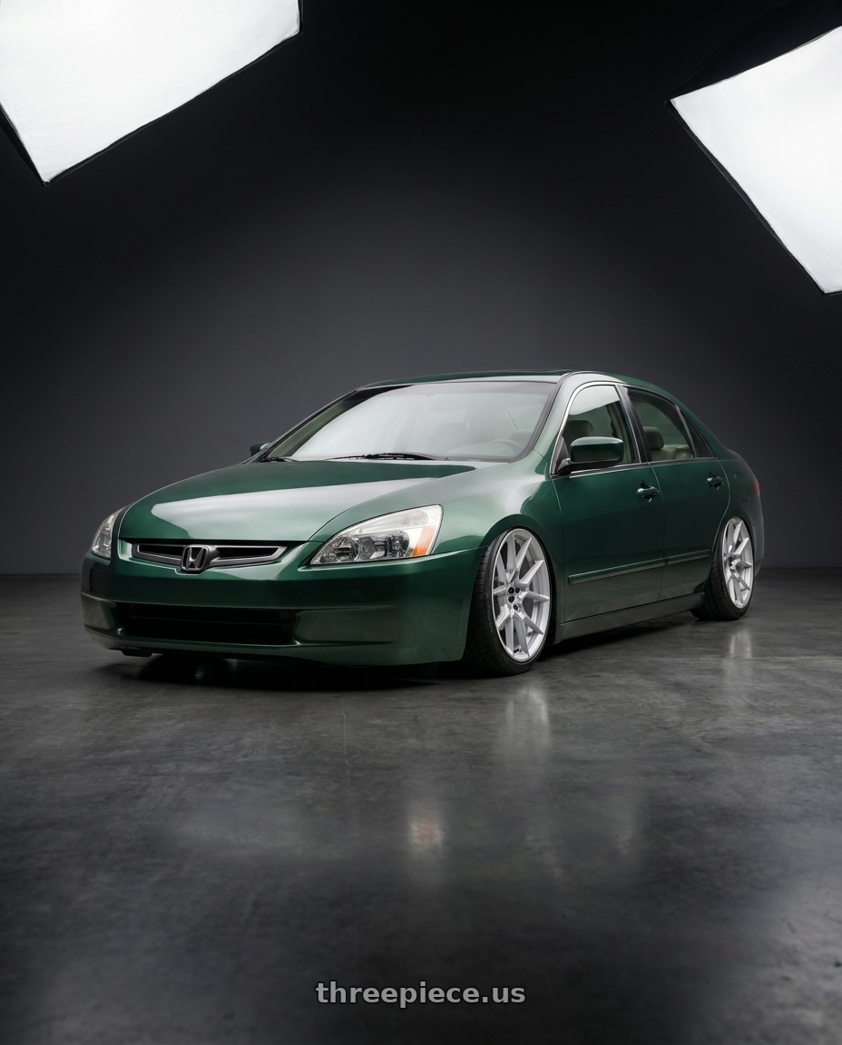 2003 Honda accord 30 cooper green with Rotiform RC199 KPR 5X112 20x10.5 +35 SILVER wheels