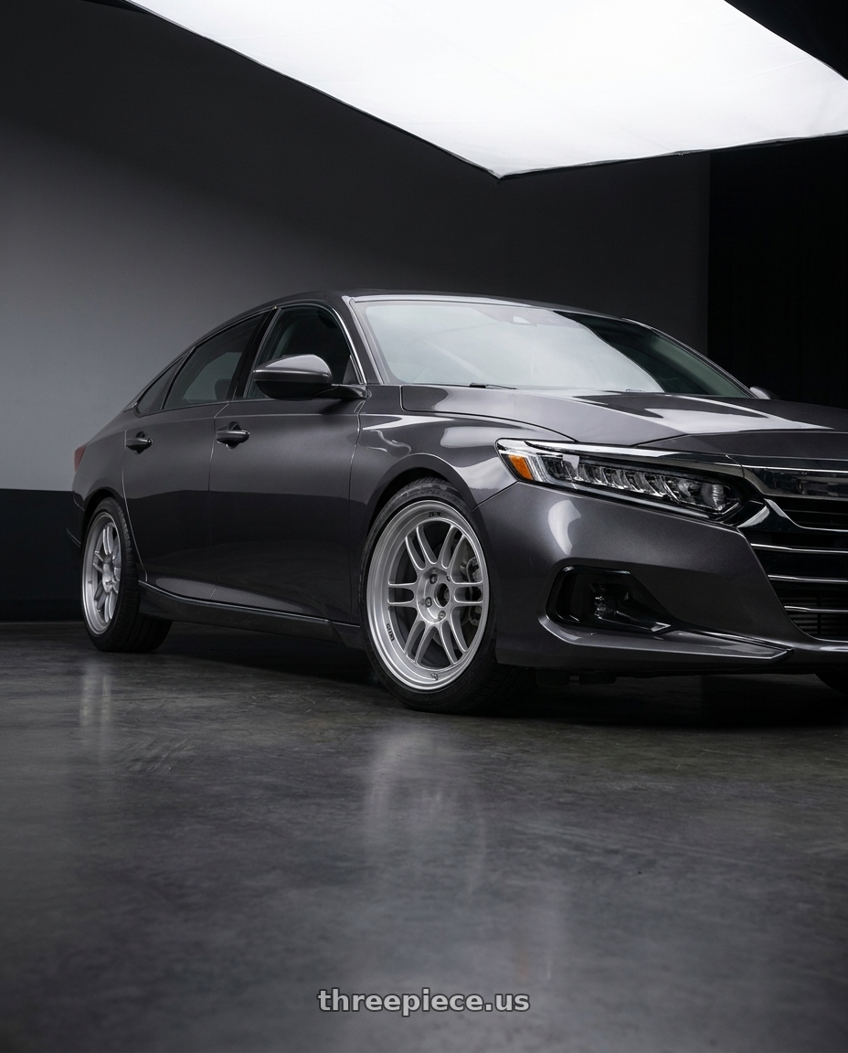 2021 Honda Accord EX-L with Enkei RPF1 5x114.3 18x9.5+45 Silver wheels