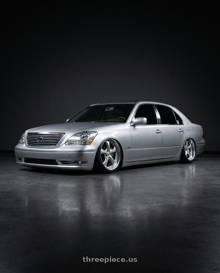 2004 lexus ls430 with Work Wheels VS-KF 5x114.3 20x9.5+35 Light Grey Silver L Disk FULL REVERSE wheels