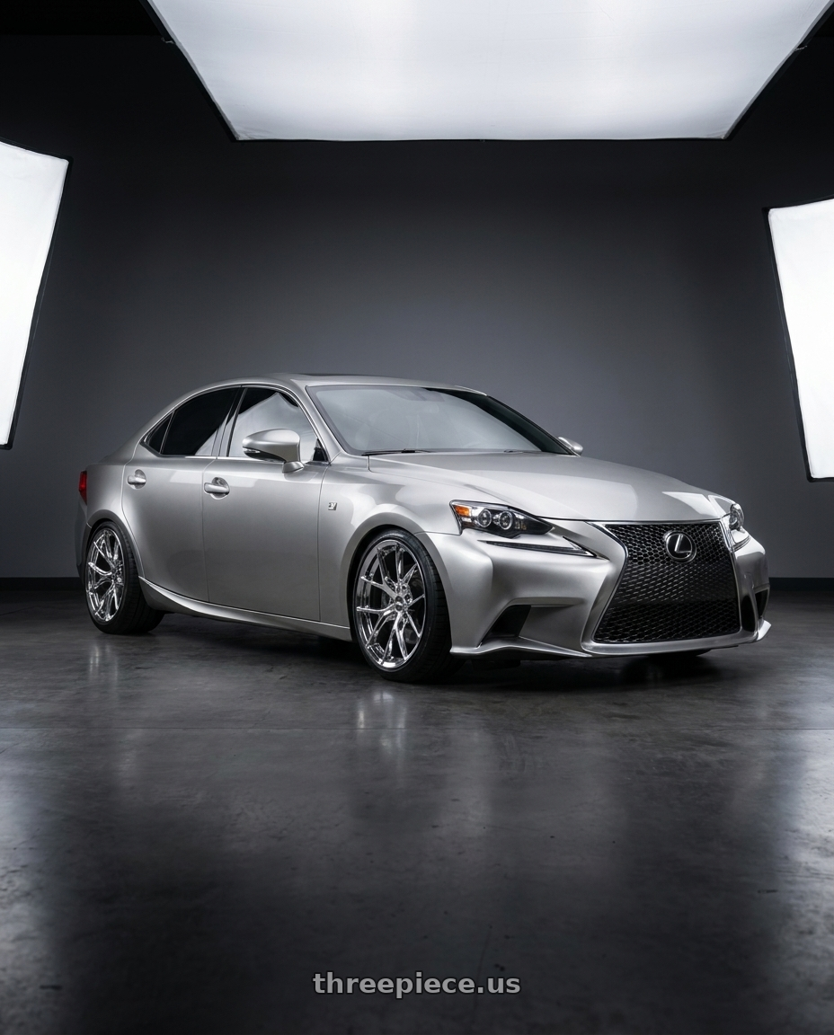 2017 Lexus Is200T with ESR Wheels RF2 5x114.3 18x9.5 +35 Vacuum Chrome wheels