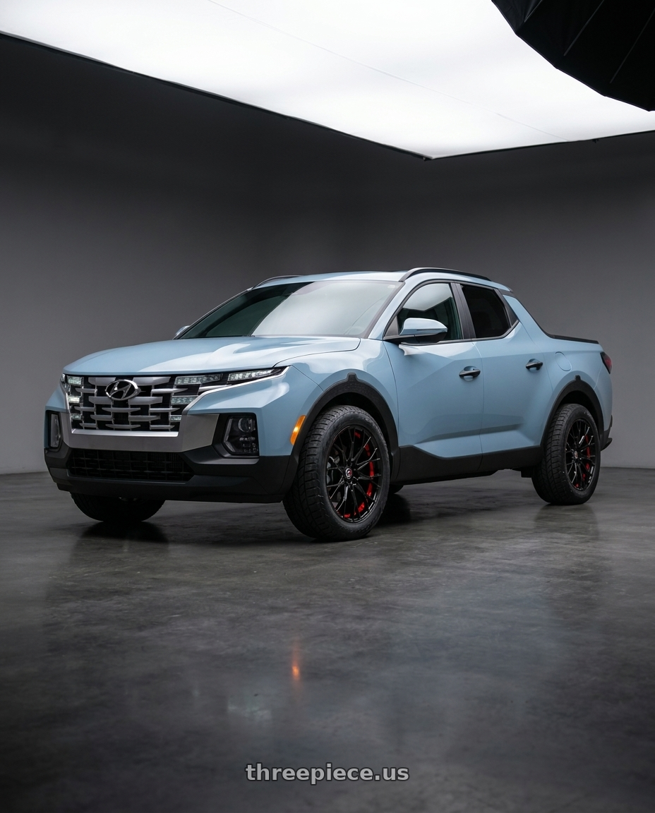 2026 Hyundai Santa Cruz SEL Activity  with Spec-1 SP-59 5x114.3/5x120 18x8 +38 Gloss Black & Red Undercut wheels