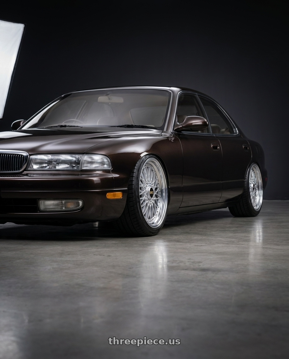 1992 mazda 929 with BBS Super 5x112 19x10 +40 Diamond Silver wheels