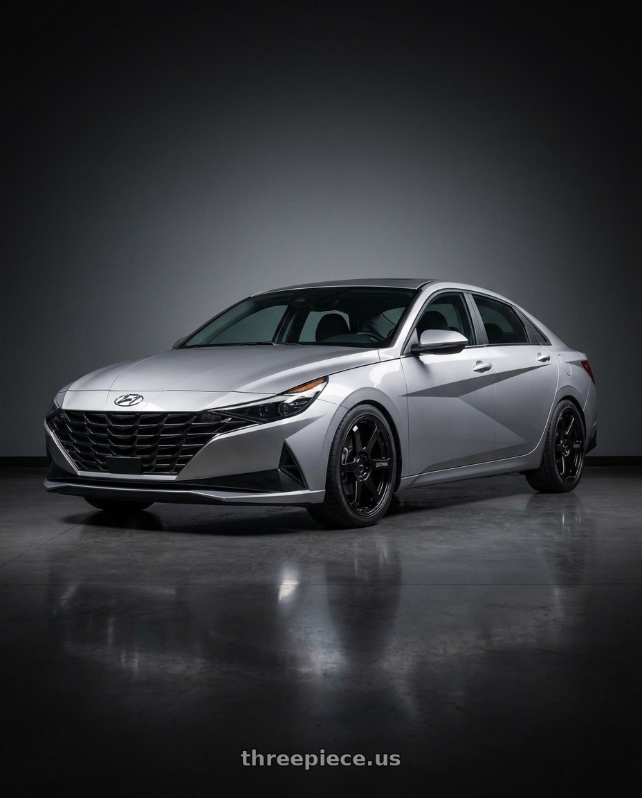 2021 Hyundai Elantra Limited with Enkei T6R 5x114.3 18x8+40 Gloss Black wheels