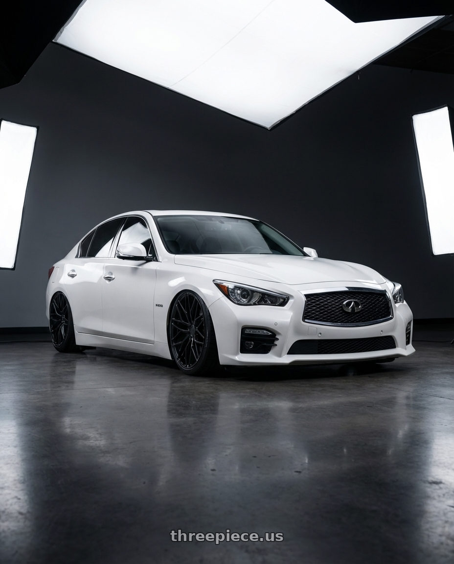 2020 Infiniti Q50 with Avant Garde Wheels M520R 5X114.3 20x9 +32 Gloss Black wheels
