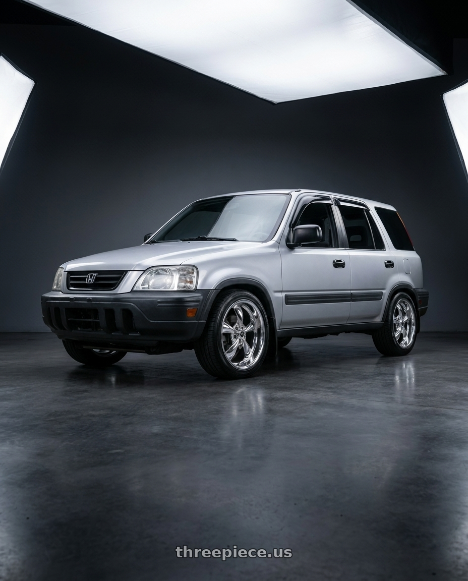2000 Honda crv with American Racing AR605 TORQ THRUST M 5X114.3 17X7.5 +45 CHROME wheels