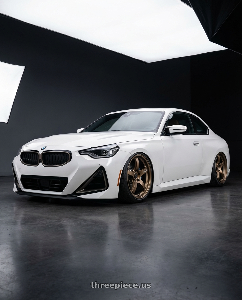 2024 BMW 2 Series G42 with Gram Lights 57CR 5x112 19x10.5+35 Bronze II wheels