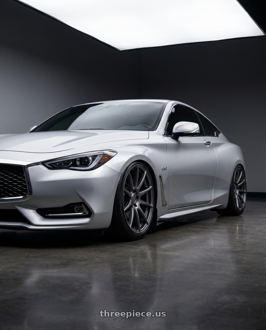 2020 Infiniti Q60 with Forgestar CF10 5x114.3 20x9 +35 Gloss Anthracite wheels