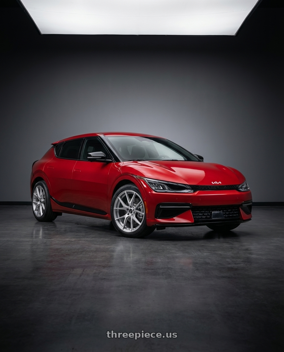 2024 kia ev6 with Fittipaldi 360BS 5X120 20x8.5 +32 Brushed Silver wheels