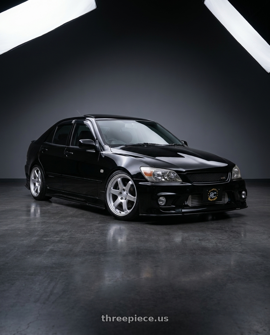 2004 Lexus IS300 with KATANA RACING HR05 5x114.3 18x9.5 +22 Hyper Silver wheels