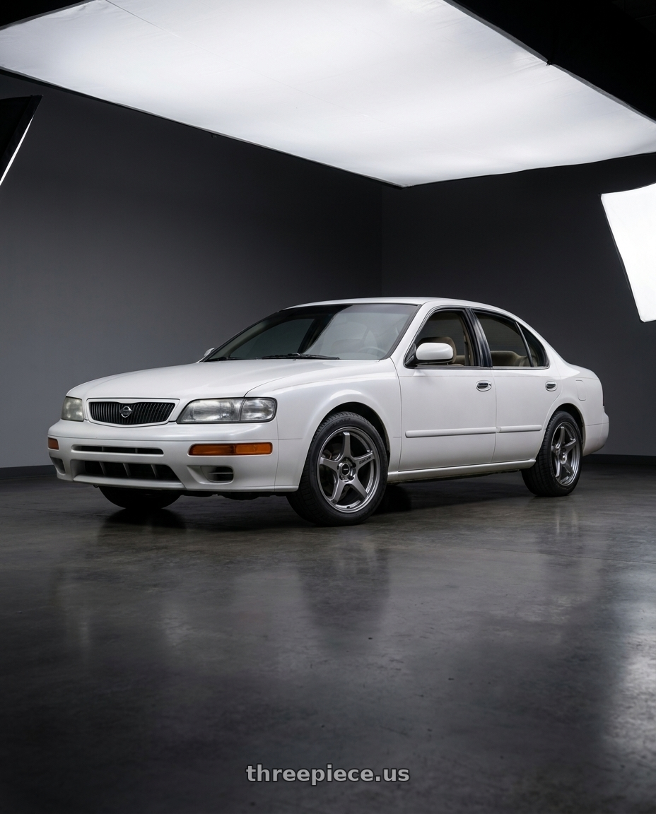 1997 Nissan Maxima GXE with Enkei TS-5 5x114.3 17x8+40 Storm Grey wheels