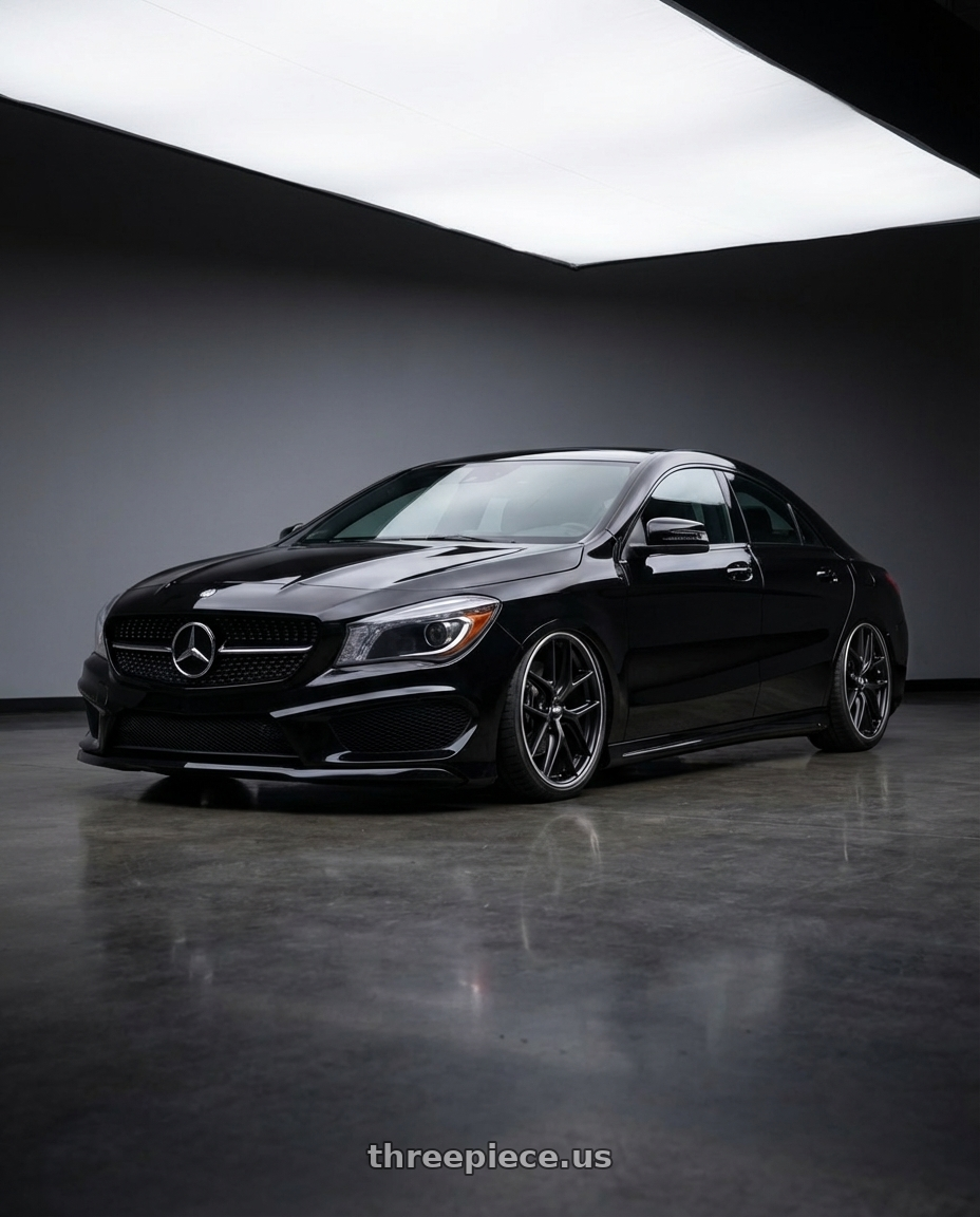 2018 Mercedes-Benz CLA C117 with BBS CC-R 5x112 19x8.0+27 Satin Black wheels