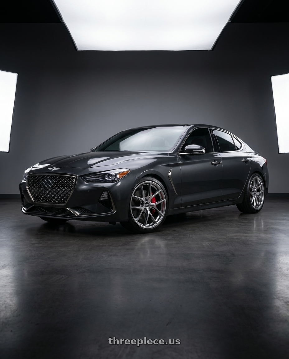 2019 Genesis G70 with BBS CI-R 5x120 20x11.5 +52 Ceramic Polished Rim Protector wheels