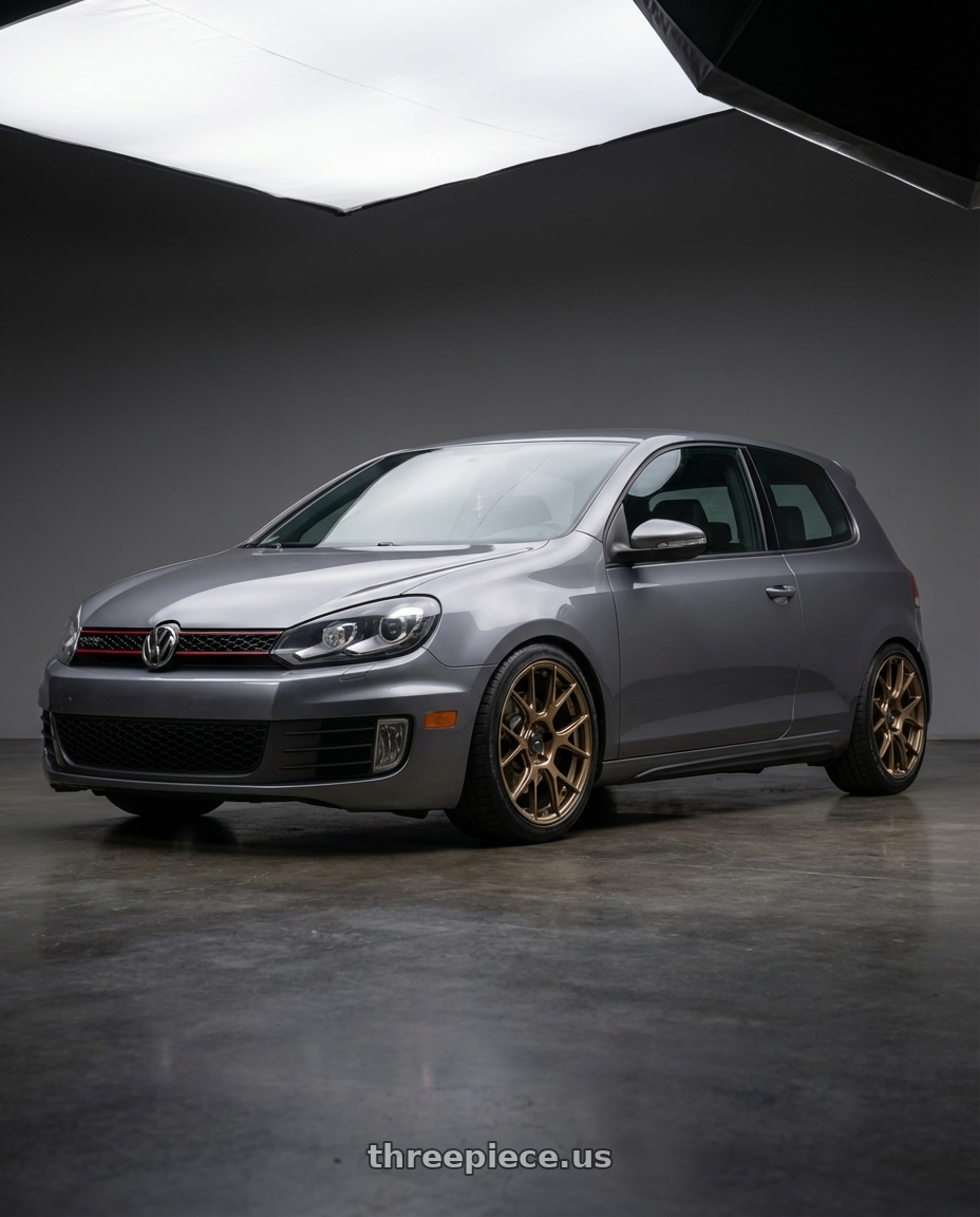 2013 Volkswagen GTI MK6 with Konig Ampliform 5x112 18x8.5+43 Gloss Bronze wheels