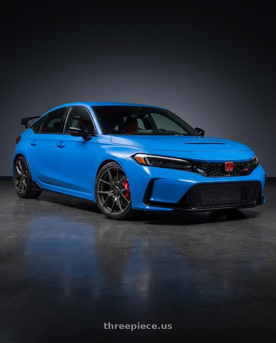2024 Honda Civic Type R with Konig Ampliform 5x120 19x8.5+32 Dark Metallic Graphite wheels