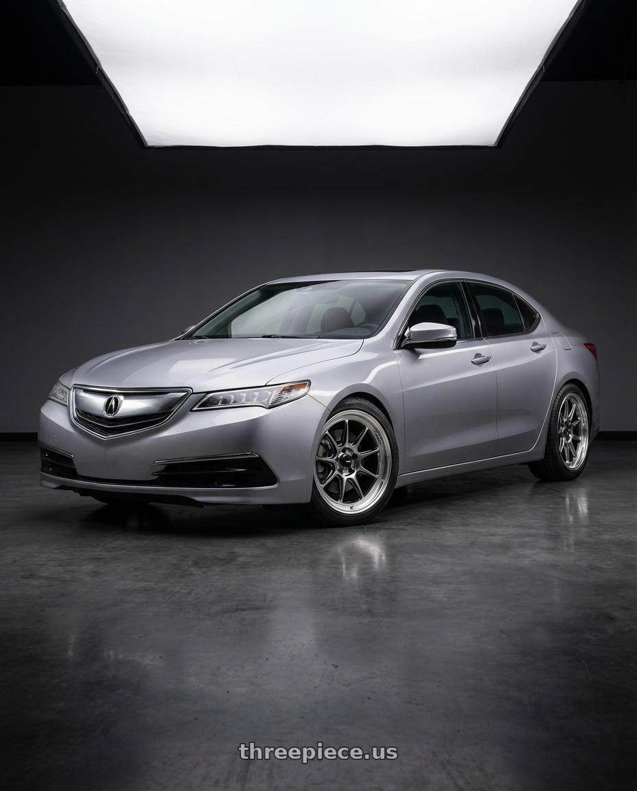 2019 Acura TLX with Konig Countergram 5x114.3 19x8.5+35 Hyper Chrome / Machined Lip wheels