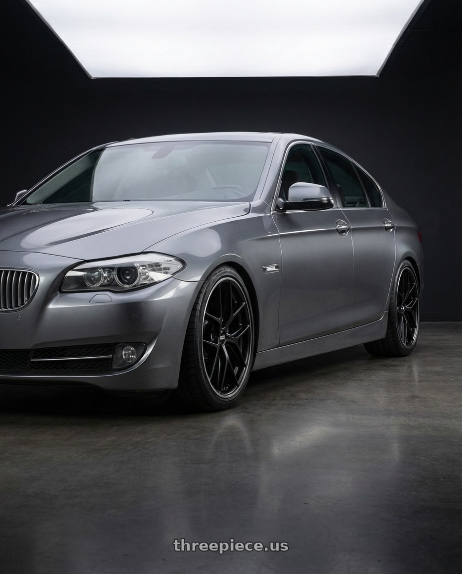 2016 BMW 5 Series F10 with BBS CC-R 5x120 19x9.0+26 Satin Black wheels