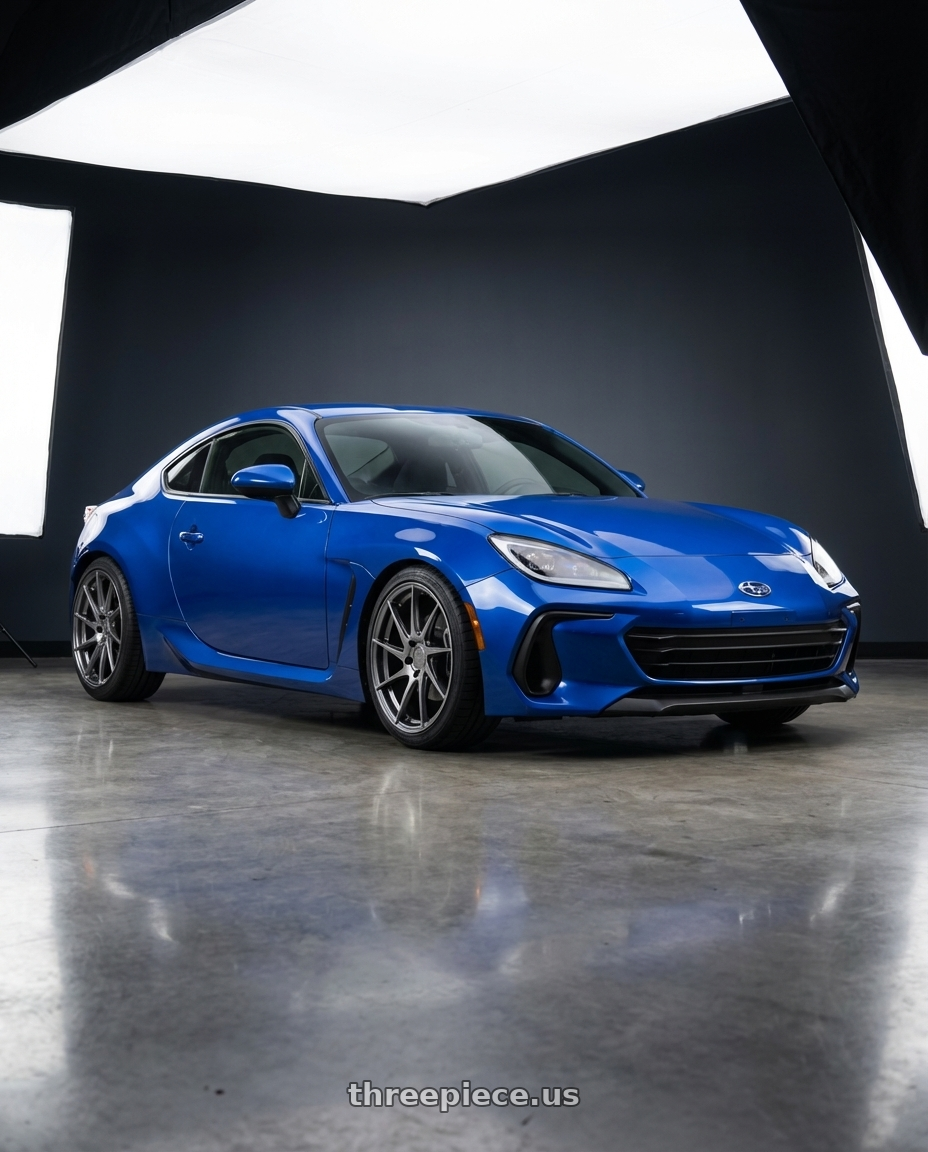 2024 Subaru BRZ with Aodhan AH09 5x114.3 18x9.5 +35 Hyper Black wheels