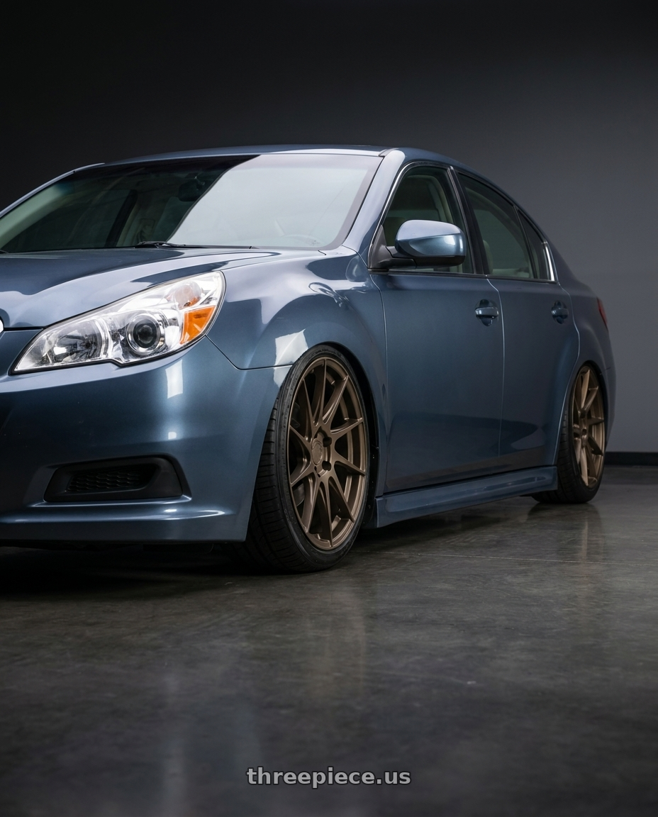 2014 Subaru Legacy 2 5i with Aodhan AH09 5x100 18x8.5 +35 Matte Bronze wheels