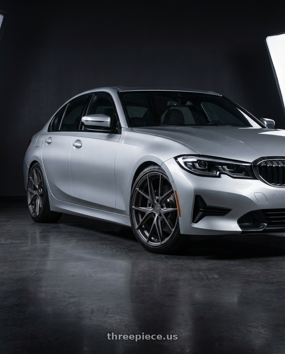 2023 BMW 3 Series G20 with Niche 1PC M116 MISANO 5X112 19X8.5 +42 MATTE GUN METAL wheels