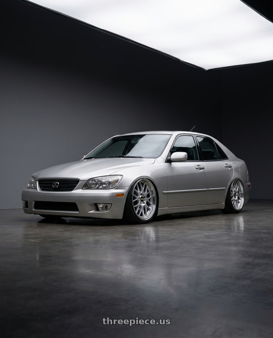 1999 Lexus is200 with BBS RS-GT 5x114.3 20x8.5+43 Diamond Silver wheels