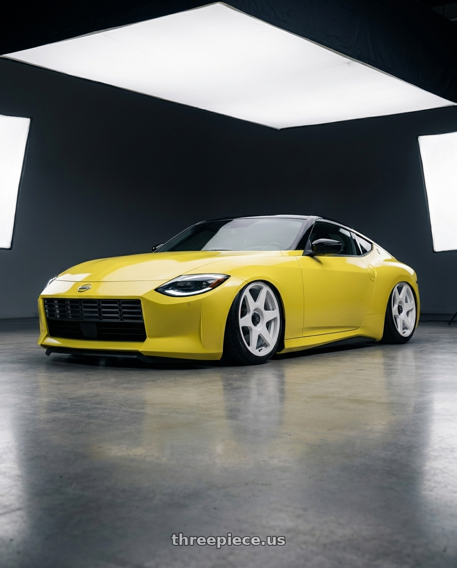 2024 Nissan Z with fifteen52 TARMAC EVO 5x114.3 / 5x120 19x8.5 +35 RALLY WHITE (GLOSS WHITE) wheels