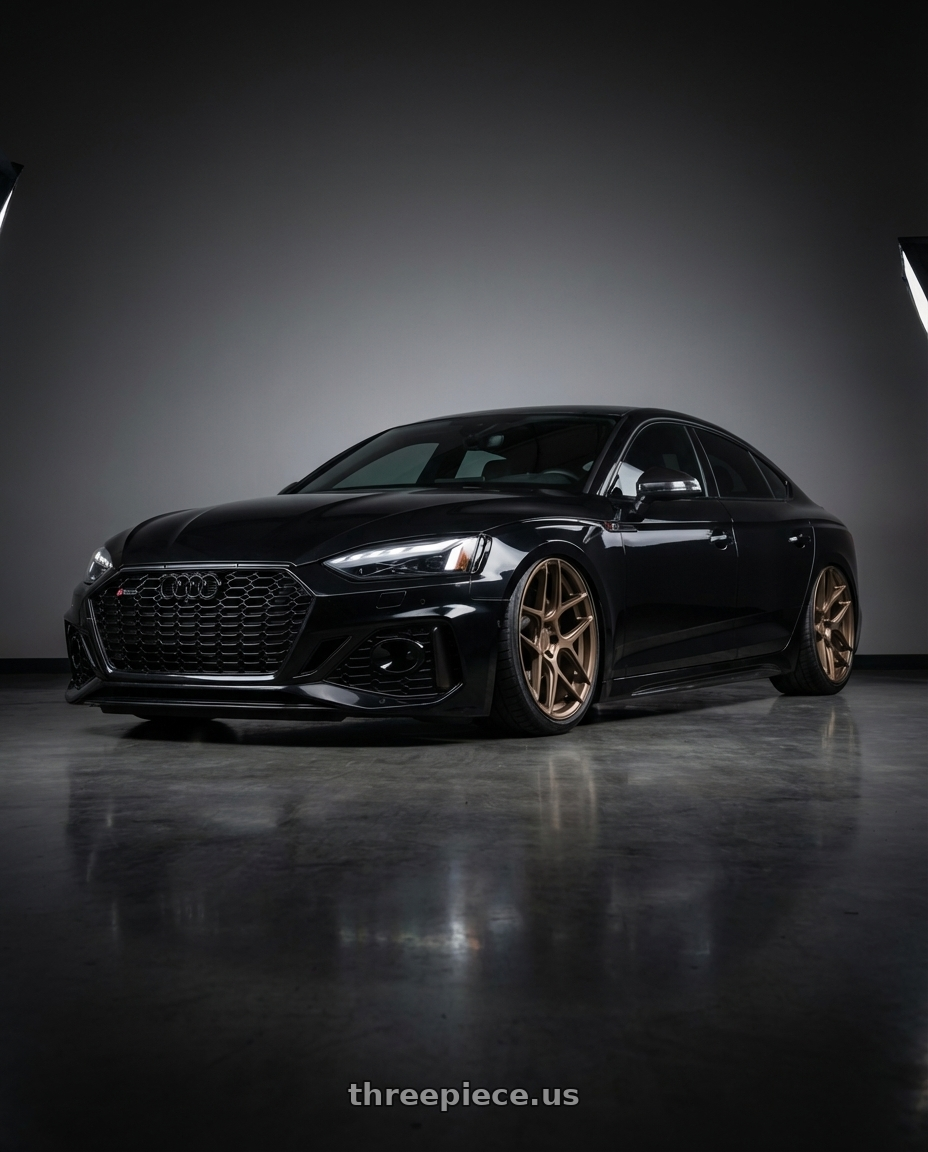 2022 Audi RS5 with Aodhan AFF2 5x112 20x9+30 Matte Bronze wheels