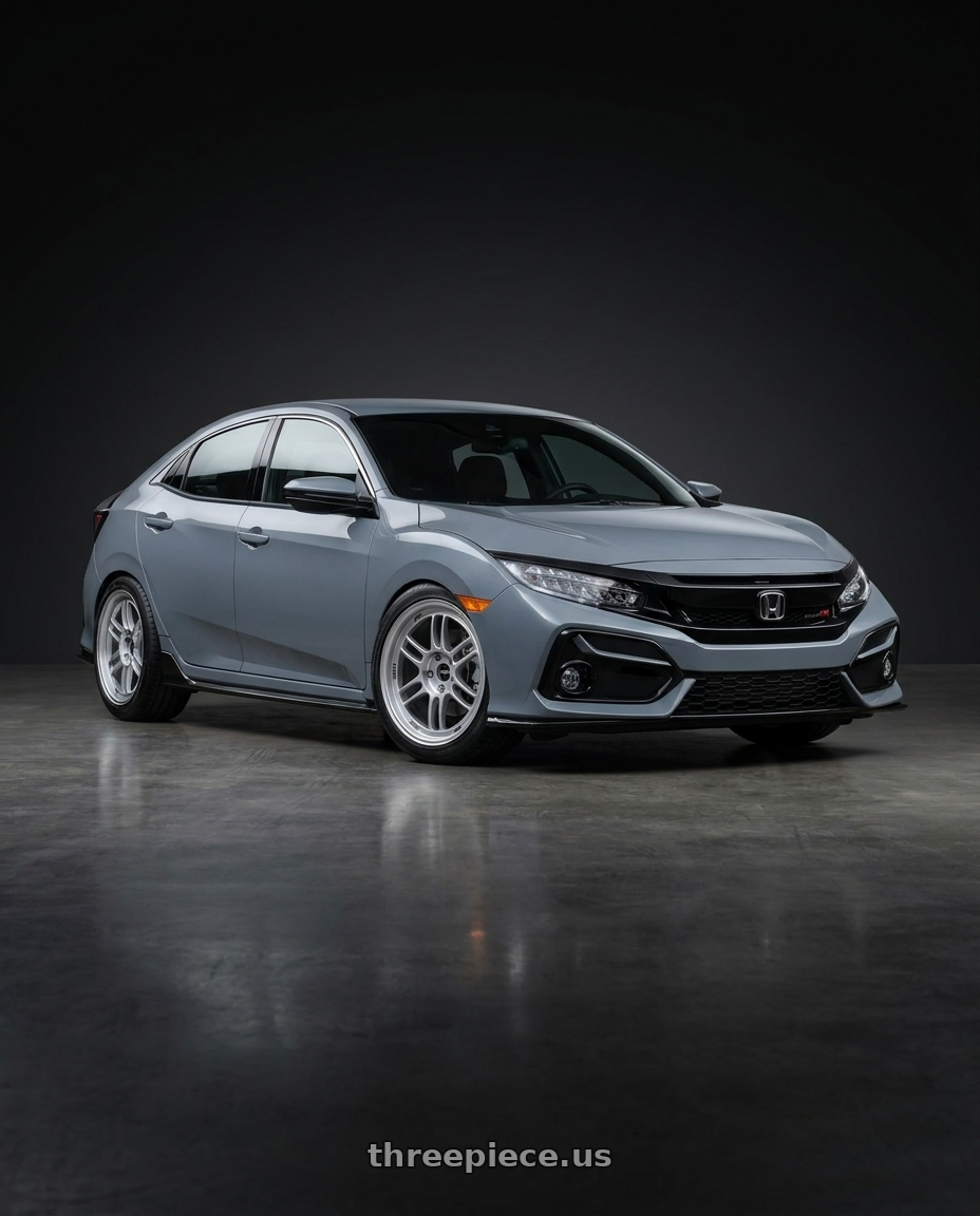 2021 Honda Civic Type R with Enkei RPF1 5x120 18x8.5+40 Silver wheels