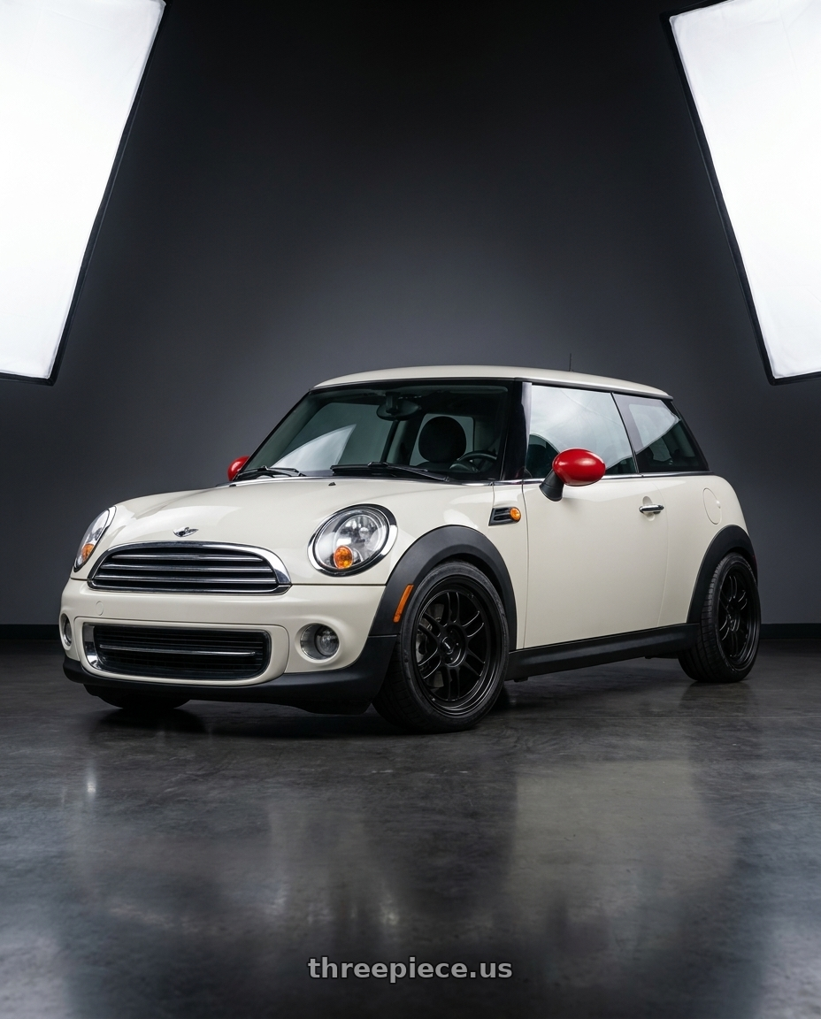 2012 Mini Cooper with Enkei RPF1 4x100 17x7+43 Matte Black wheels