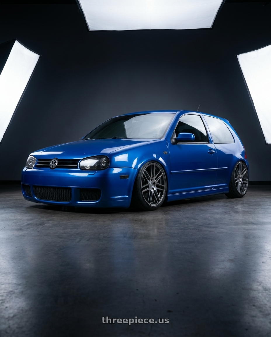 2004 Volkswagen Golf R32 (Mk4) fitted with Beyern AUTOBAHN 5X120 17X8 +35 GLOSS GUNMETAL $219 wheels