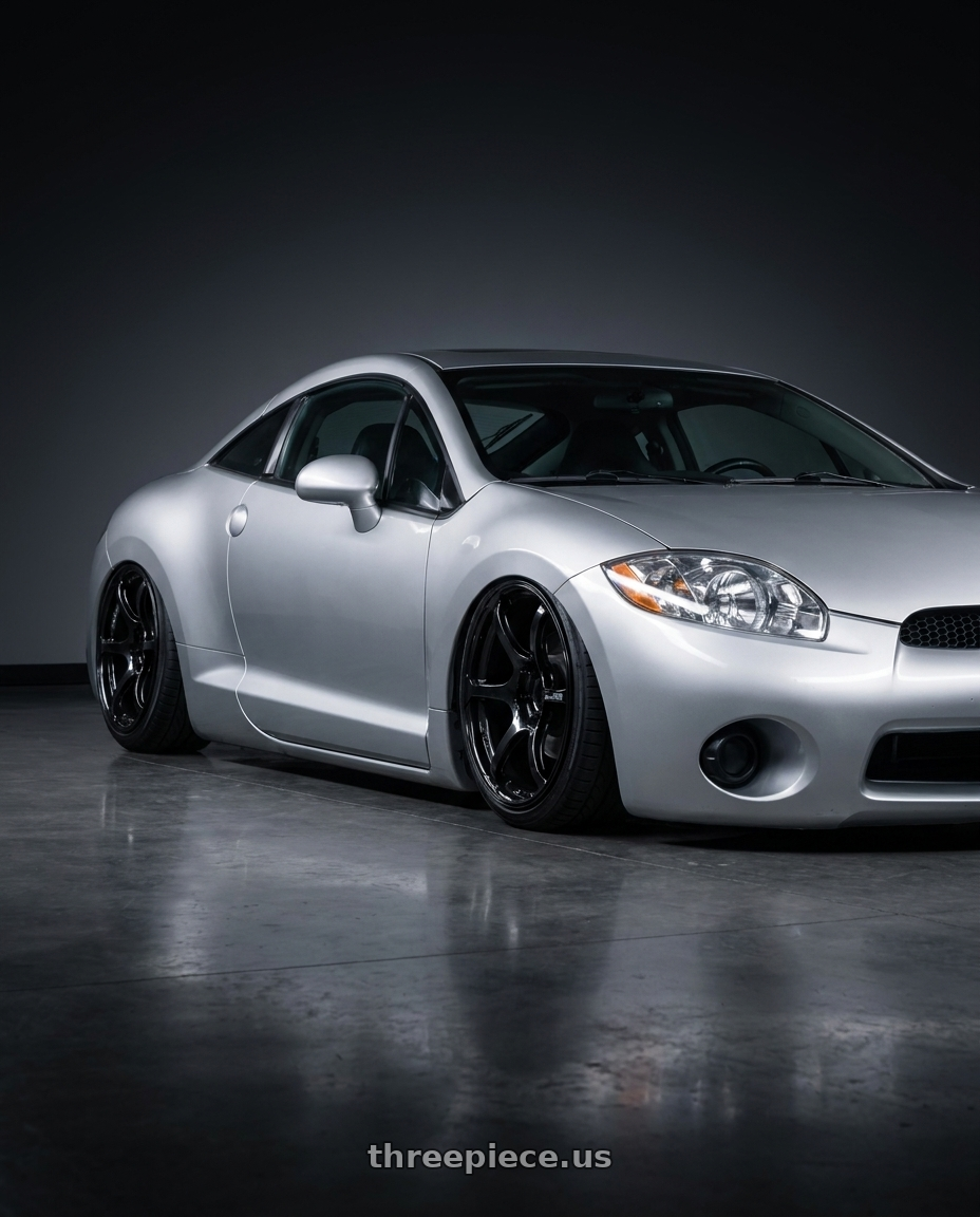 2010 Mitsubishi Eclipse with Advan RGII 5x114.3 19x10+35 Gloss Black wheels