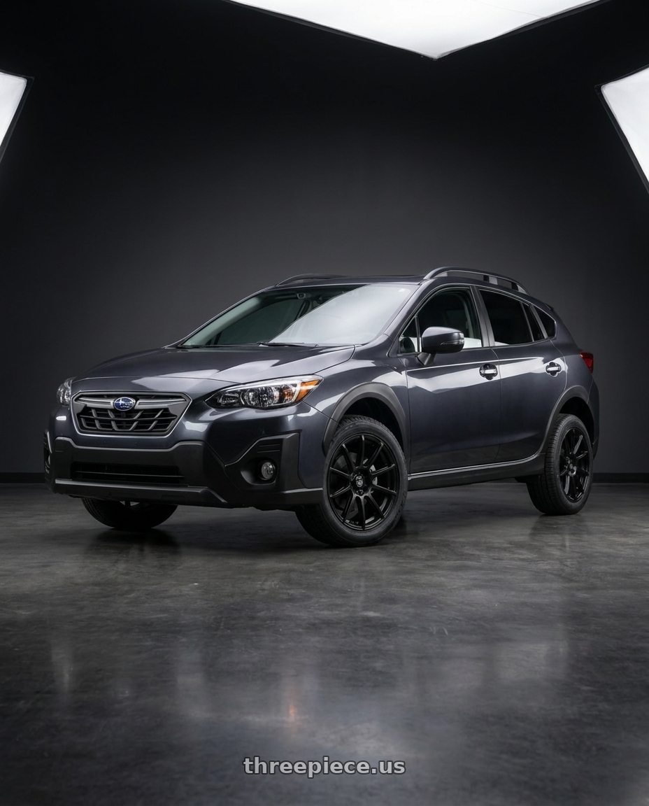 2022 Subaru Crosstrek Sport fitted with Konig Control 5x100/5x114.3 18x8+45 Matte Black $457.92 wheels
