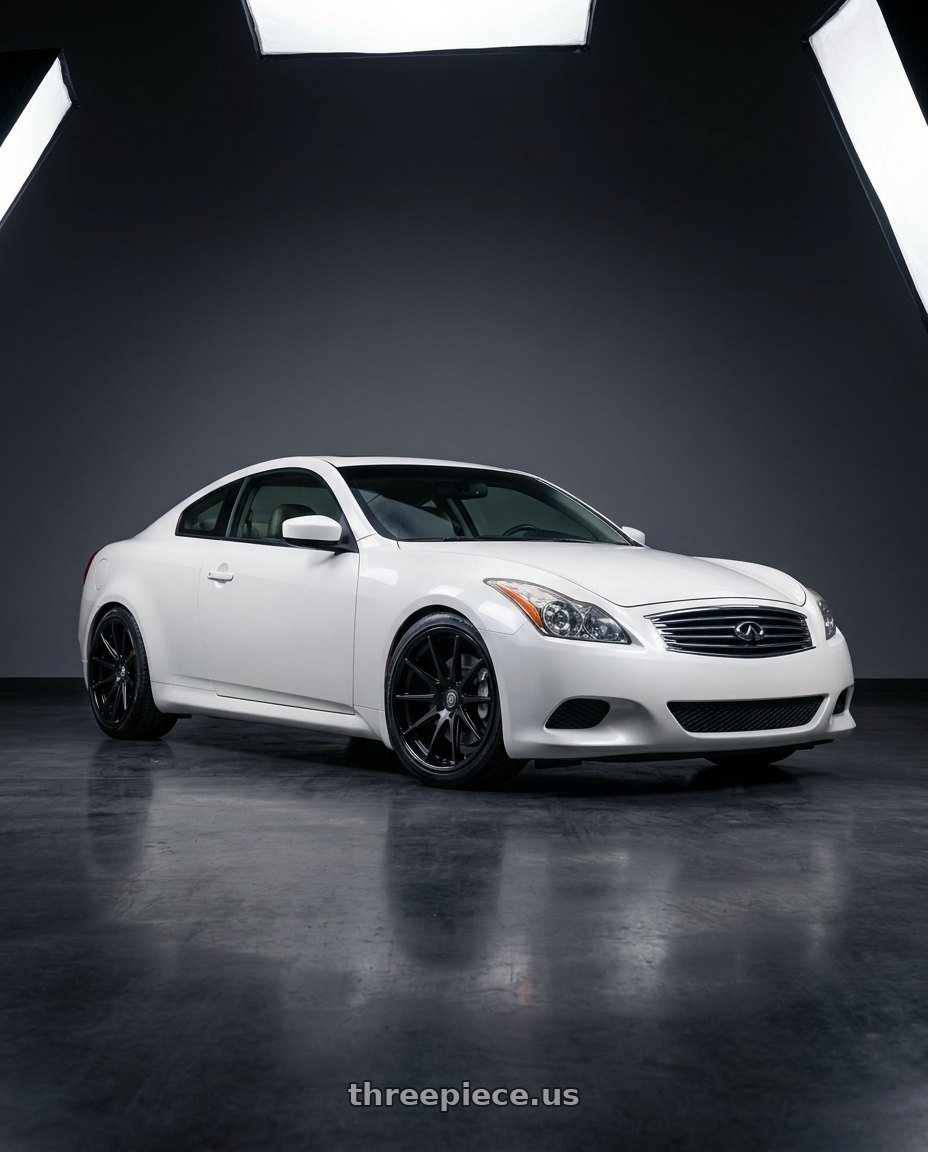2008 Infiniti G37 with Rohana RFC10 5x114.3 20x9+15 Matte Black/Gloss Black Lip wheels