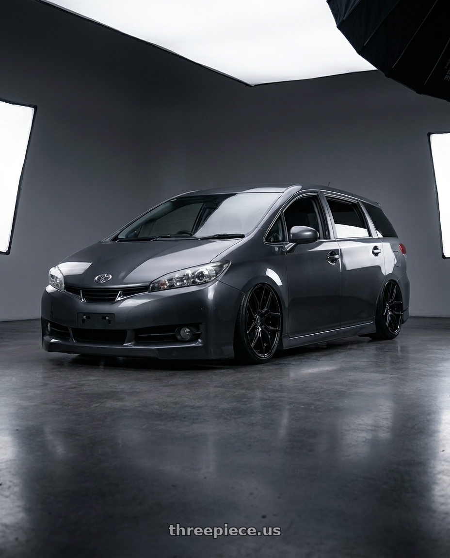 2010 TOYOTA WISH with MARQUEE WHEELS M1000 5x114.3 20x9+33 SATIN BLACK wheels