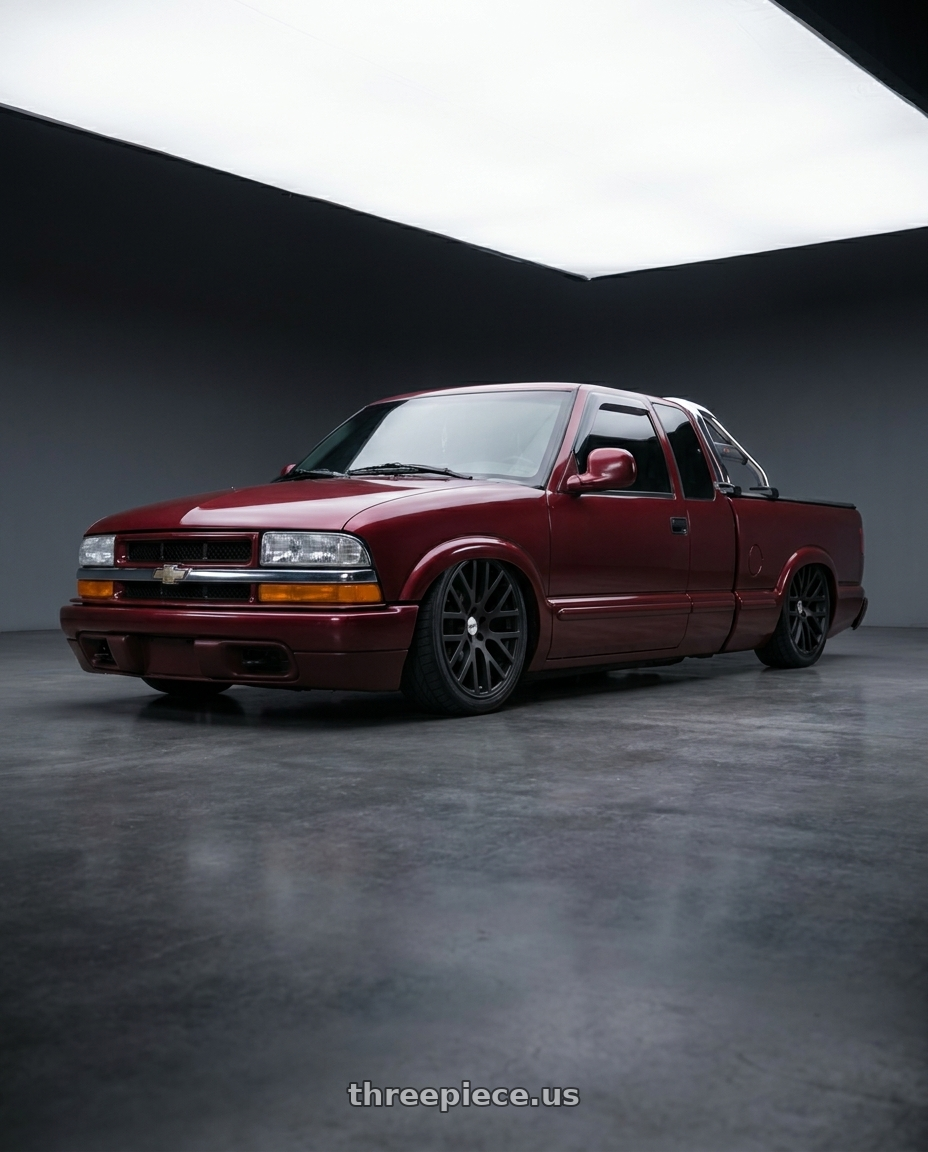 chevrolet s10 de luxe brasileira ano 1998 with TSW DONINGTON 4X100 17X7 +40 MATTE BLACK wheels