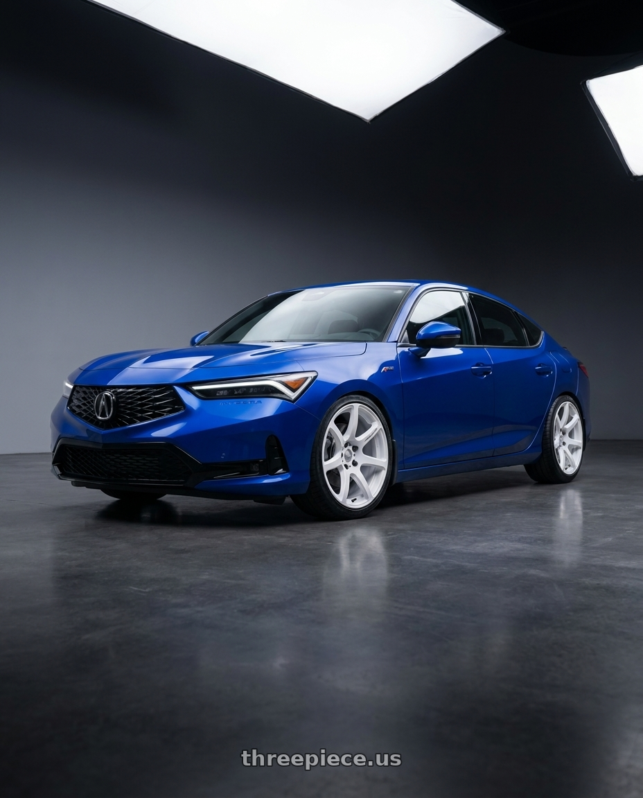 2023 Acura integra a spec with Work Emotion T7r 5x100 18x9.5 +38 White wheels