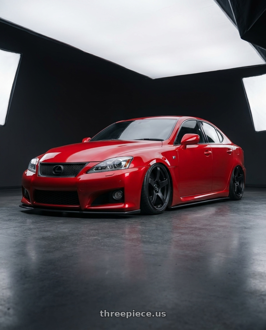 2012 Lexus IS-F with Ssr Gtv01 5x114.3 19x8.5+38  FLAT BLACK wheels