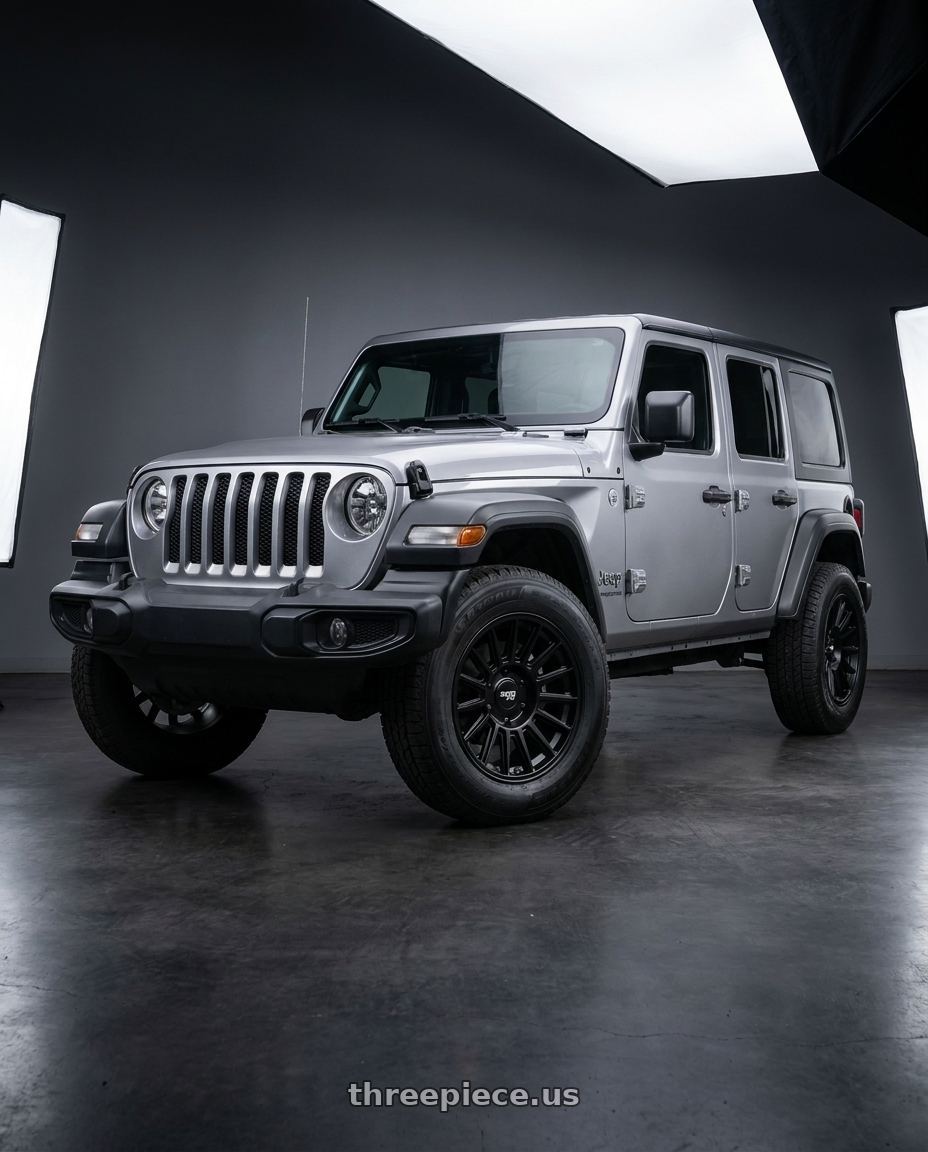 2021 Jeep Wrangler Sport with Dirty Life Journey 9316 5x127 17x8.5+0 Matte Black wheels