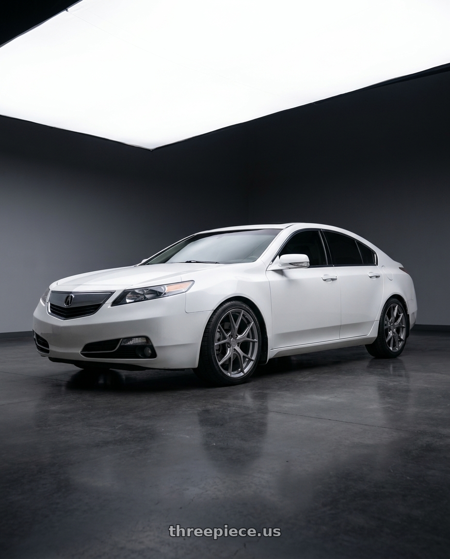 2012 Acura TL SH-AWD with MRR FS6 5x120 19x8.5  +35 Gloss Gun Metal wheels