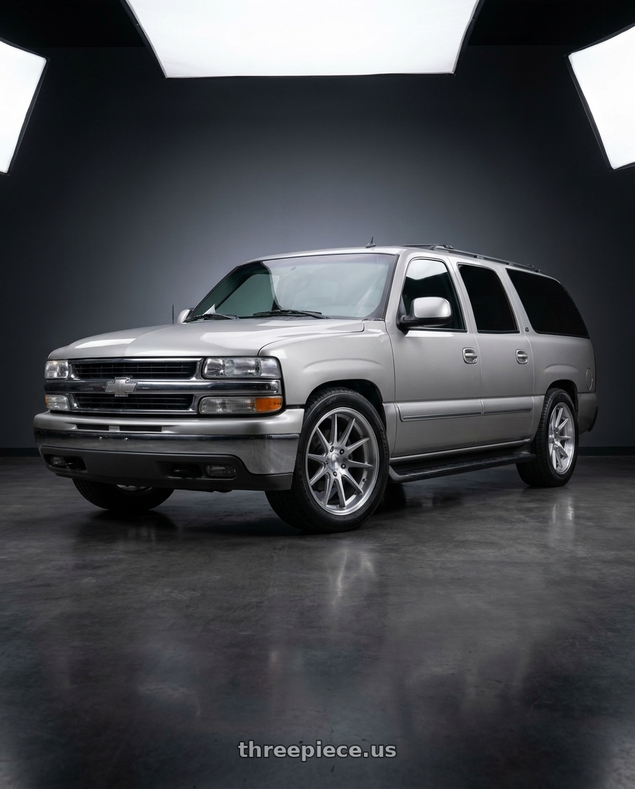2005 Chevrolet Suburban 1500 with Niche 1PC ADRIA 6x139.7 22x10 +20 Platinum W/ Brushed Face wheels