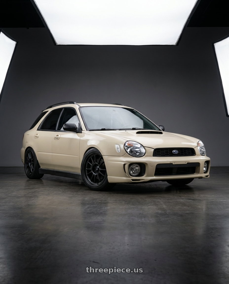 2002 subaru wrx wagon with Konig Hypergram 5x100 17x8+40 Matte Black wheels