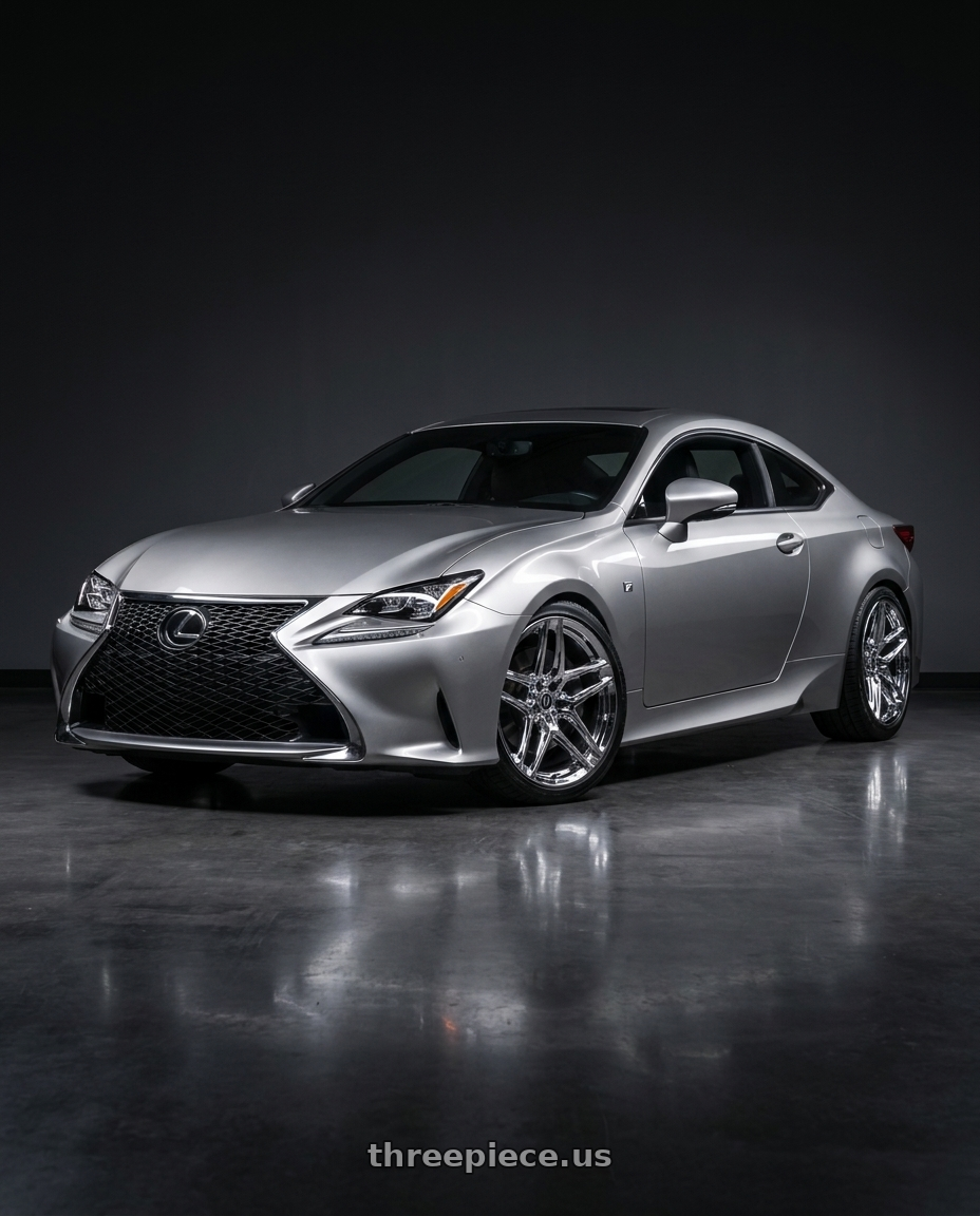 2015 Lexus RC350 with Heritage Wheel EBISU MonoC 5x114.3 18x8.5+35 Chrome wheels