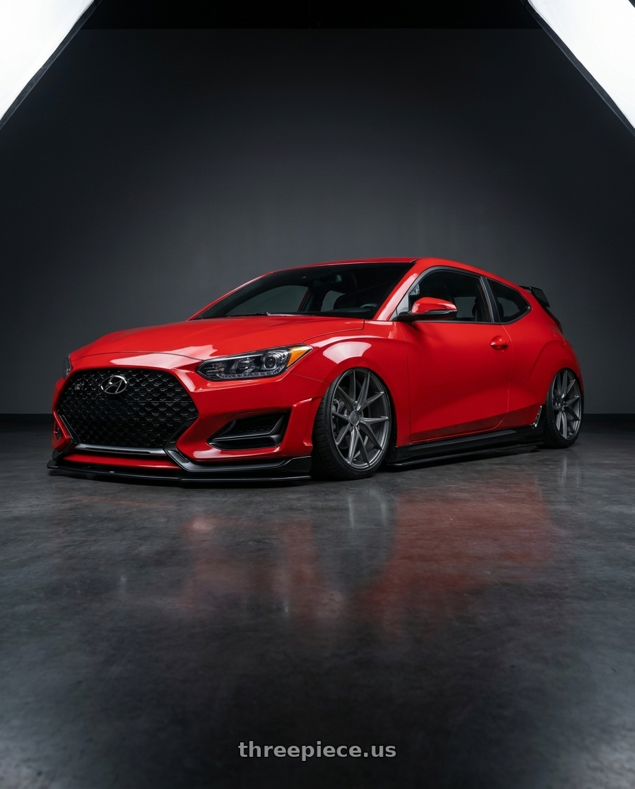 2022 Hyundai Veloster N with Niche 1PC M116 MISANO 5X114.3 19X8.5 +45 MATTE GUN METAL wheels