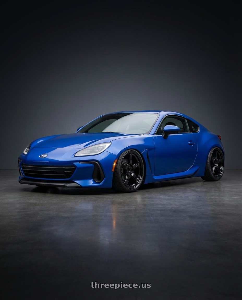 2024 Subaru BRZ with Gram Lights 57CR 5x114.3 18x8.5+37 Glossy Black wheels