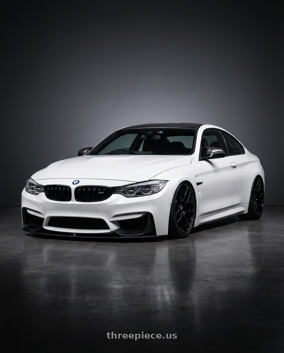 2018 BMW M4 F82 with BBS XR 5x120 19x8.5+35 Gloss Black wheels